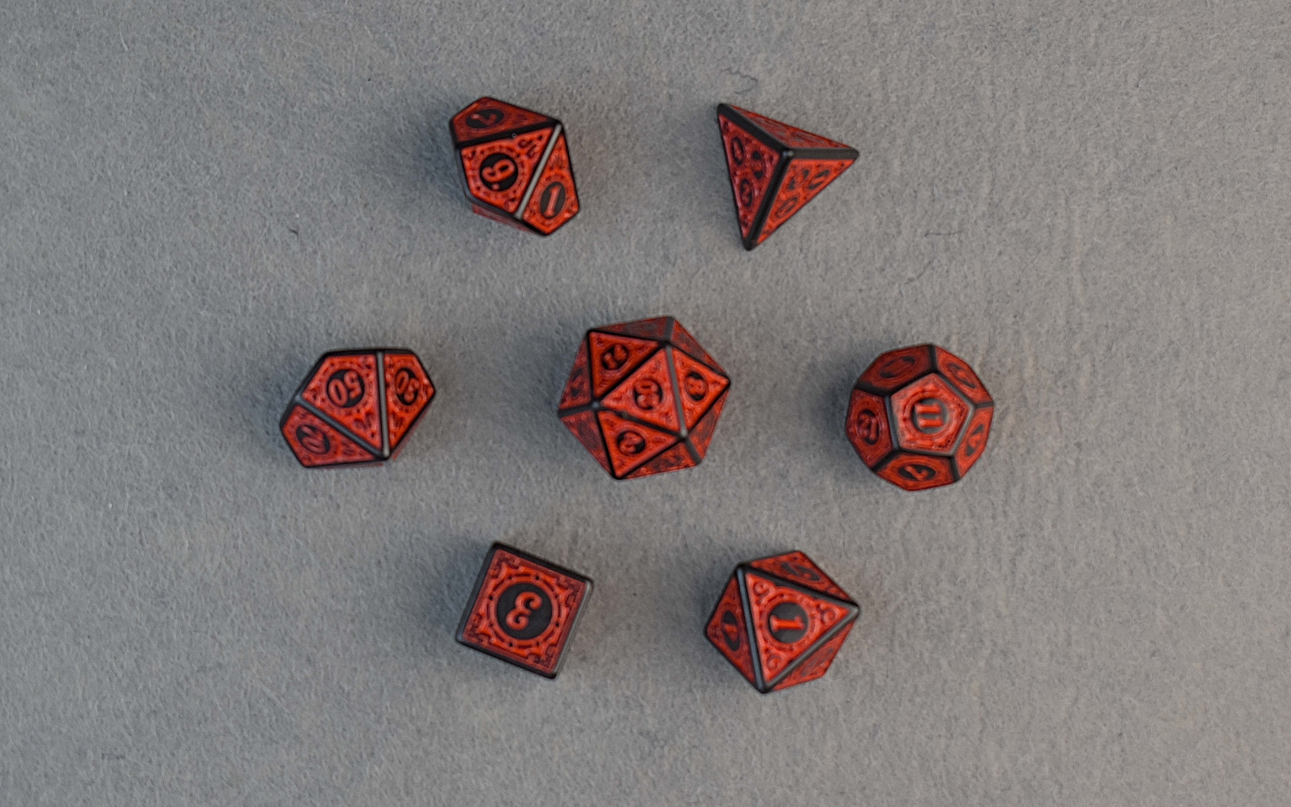 Kości z pudełkiem (Czerwone)