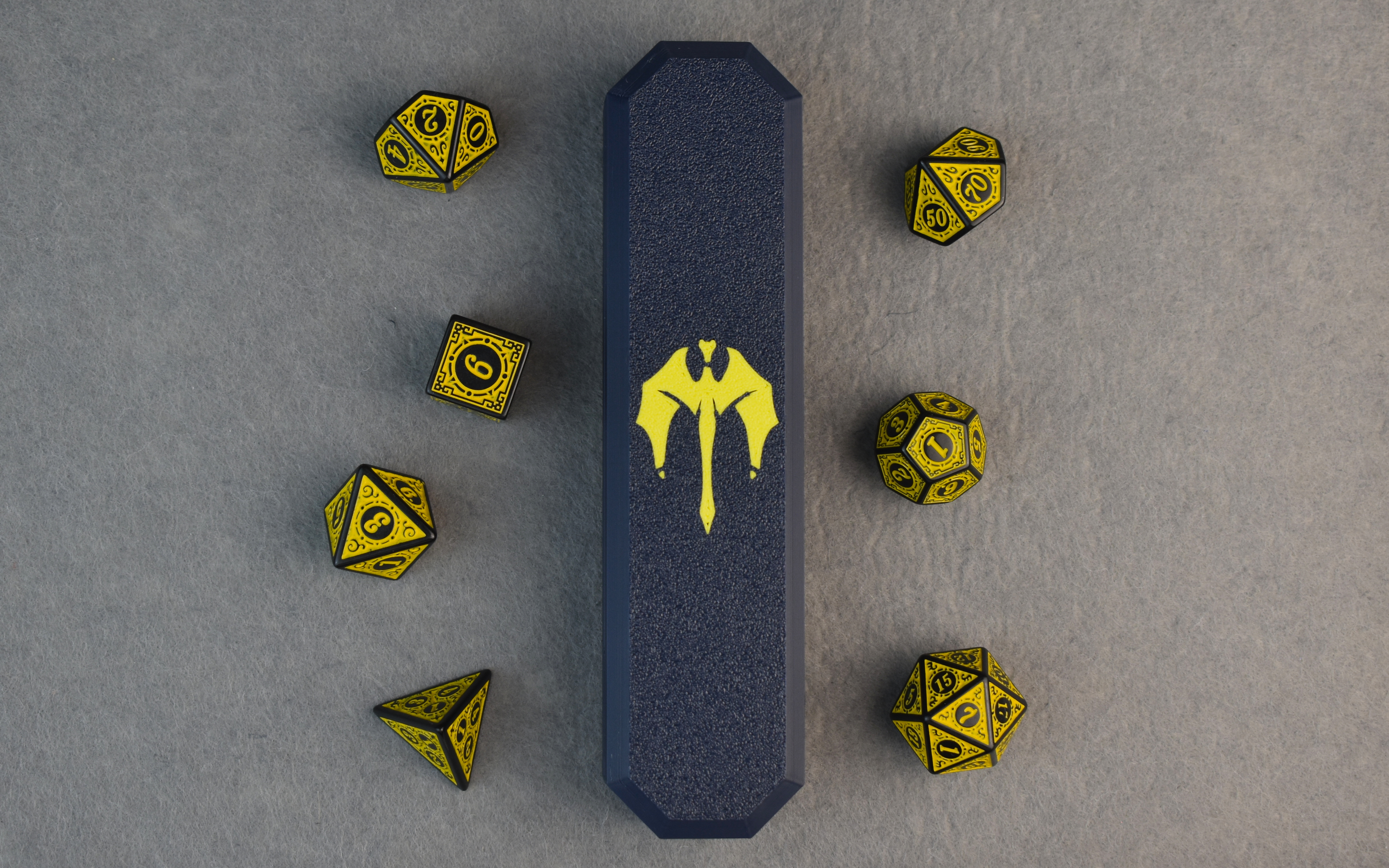 Kości z pudełkiem (Żółte)